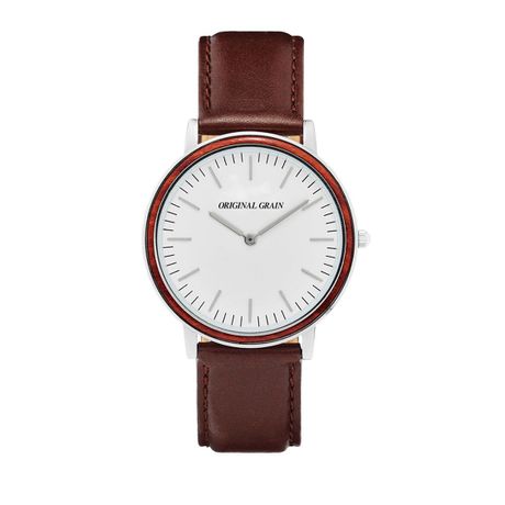 The Minimalist - Rosewood/Chrome/Brown Leather ...