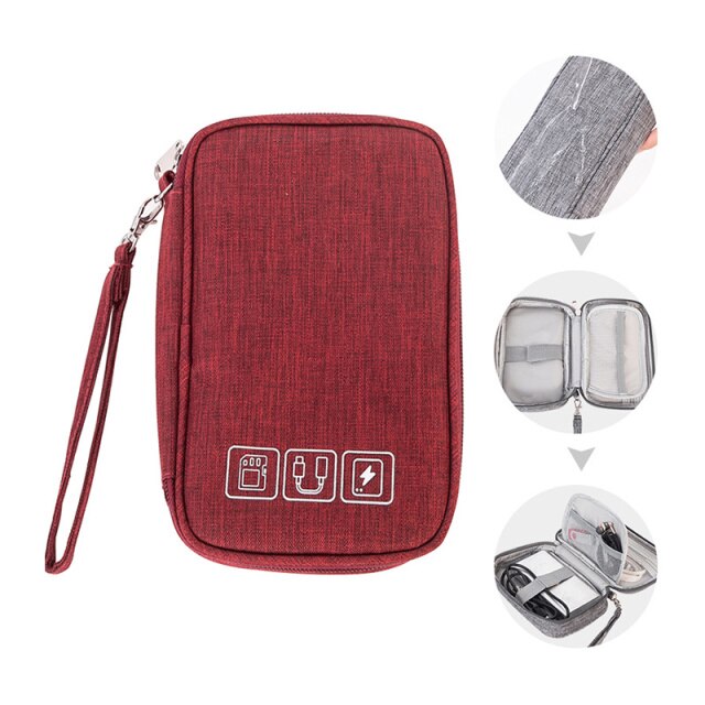 Cable Organizer Bag Gadget Organizer Cable Case Portable Travel Electronic Accessories Storage Bag Charger Headset Digital Pouch